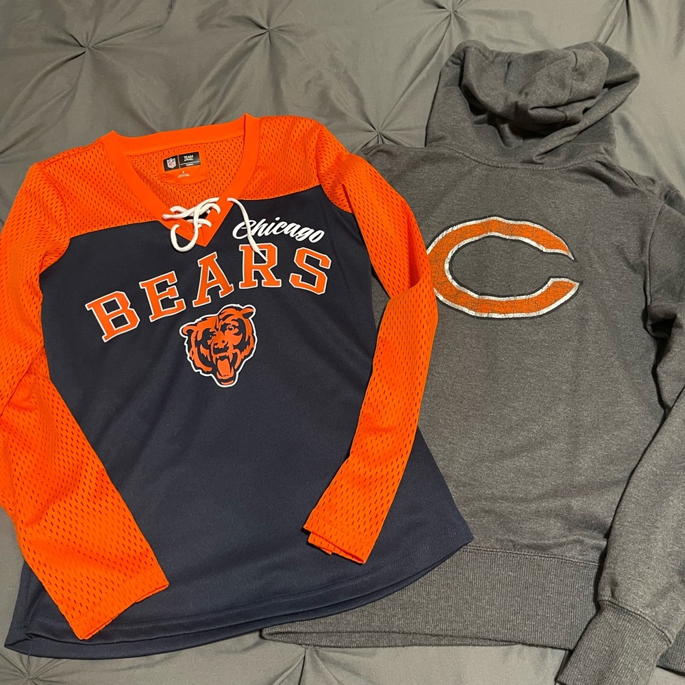 Chicago Bears Orange and Gray Sweater bundle LIKE NEW